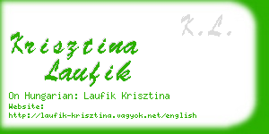 krisztina laufik business card